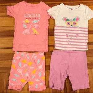 Two Toddler Girls Pajamas Sets